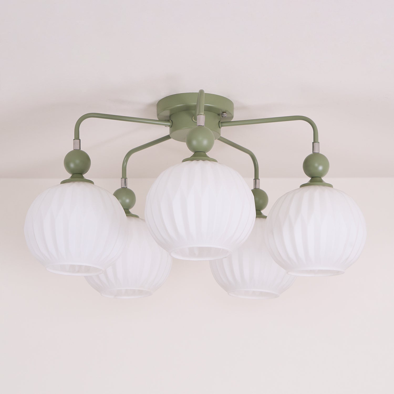 Tulip Plafonnier Blanc Fleur Verre Design