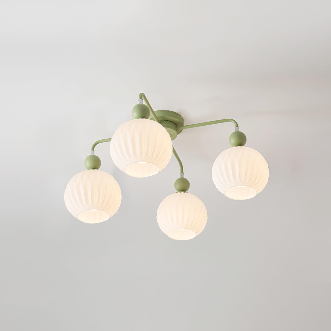 Tulip Plafonnier Blanc Fleur Verre Design
