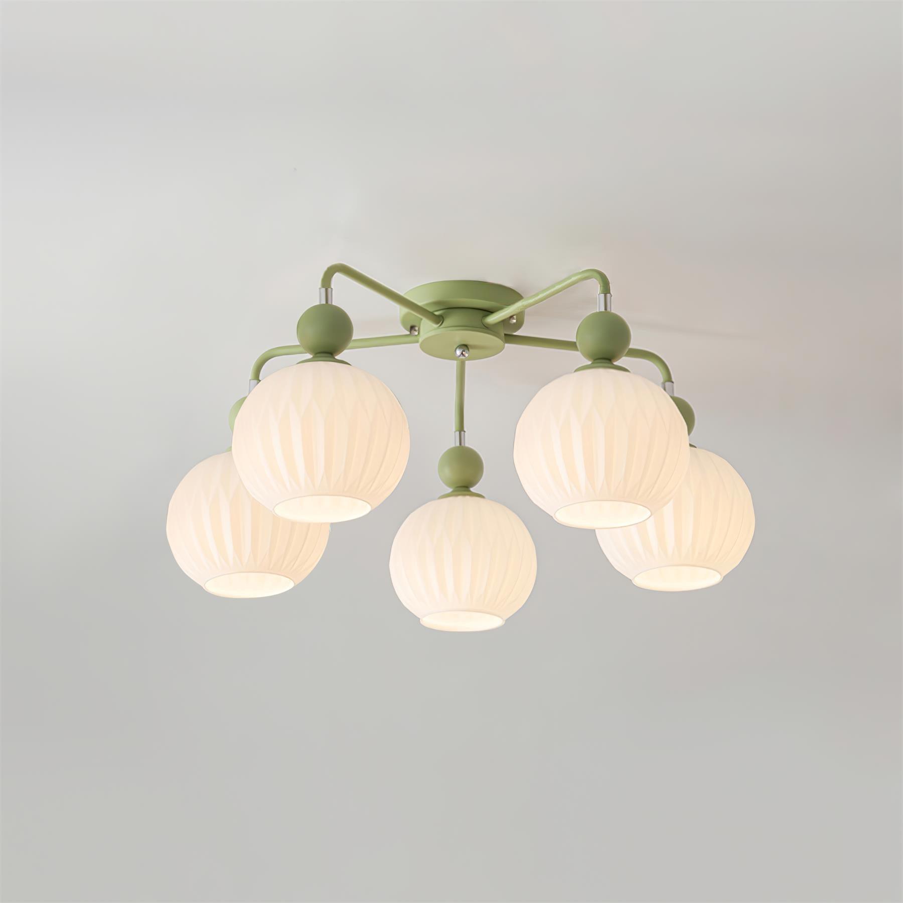 Tulip Plafonnier Blanc Fleur Verre Design