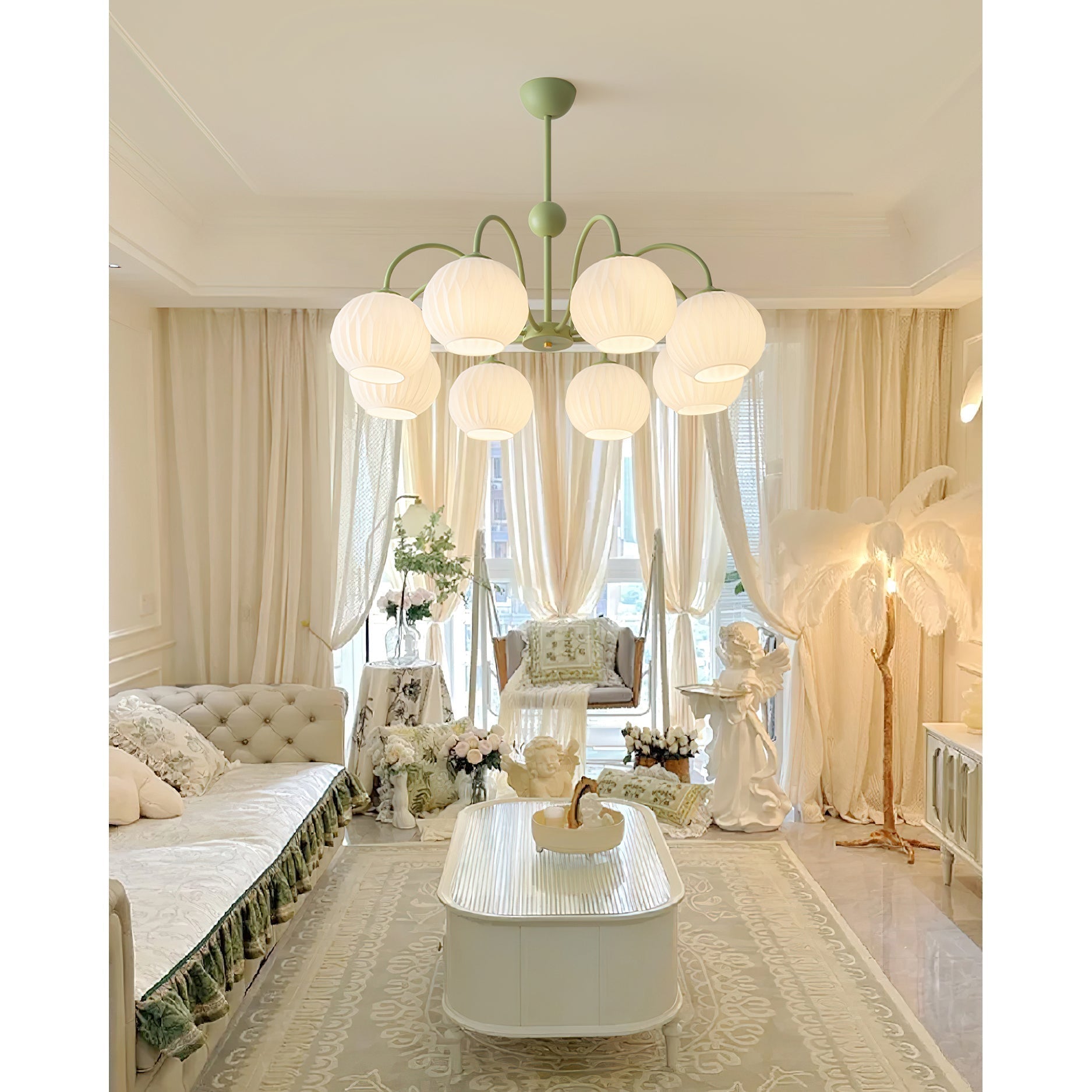 Unoryra Individual Creativity Metal Glass Chandelier - Lamp Copper