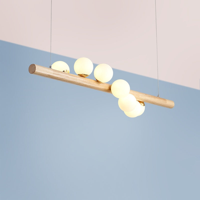 Valentina Verre Bolla Suspension en Bois/Noce - Neutralighting