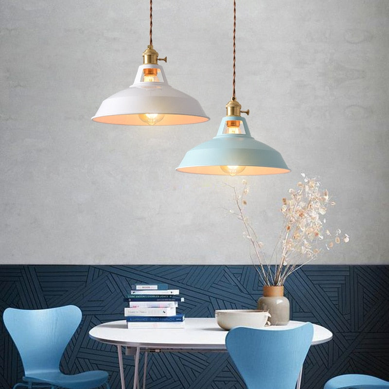 Jojo Lampe Suspension Luminaire Vintage. Métal. Noir/Blanc. Salle à Manger - Neutralighting