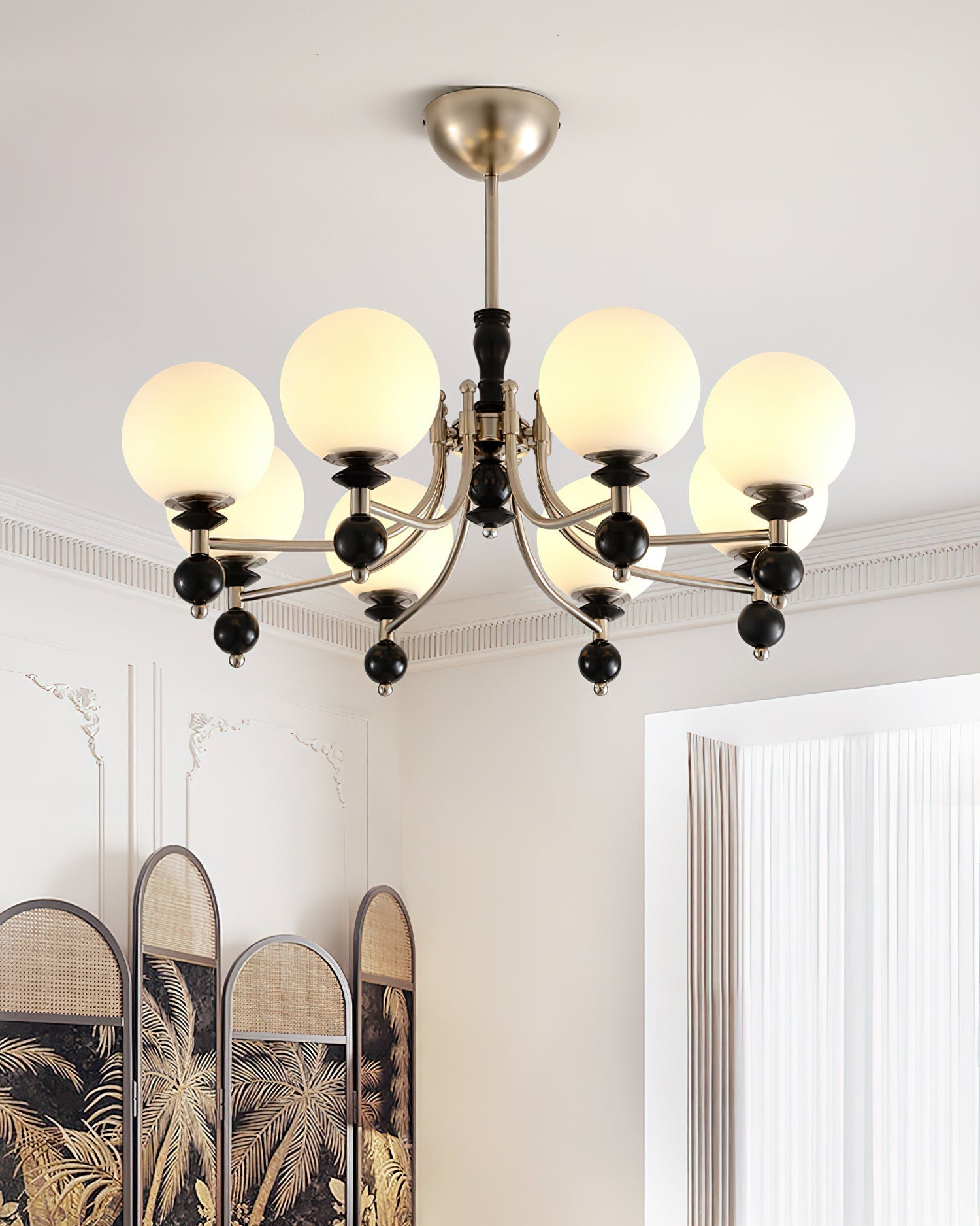 Retro Ellan Lustre Globe en Verre Poli - Neutralighting