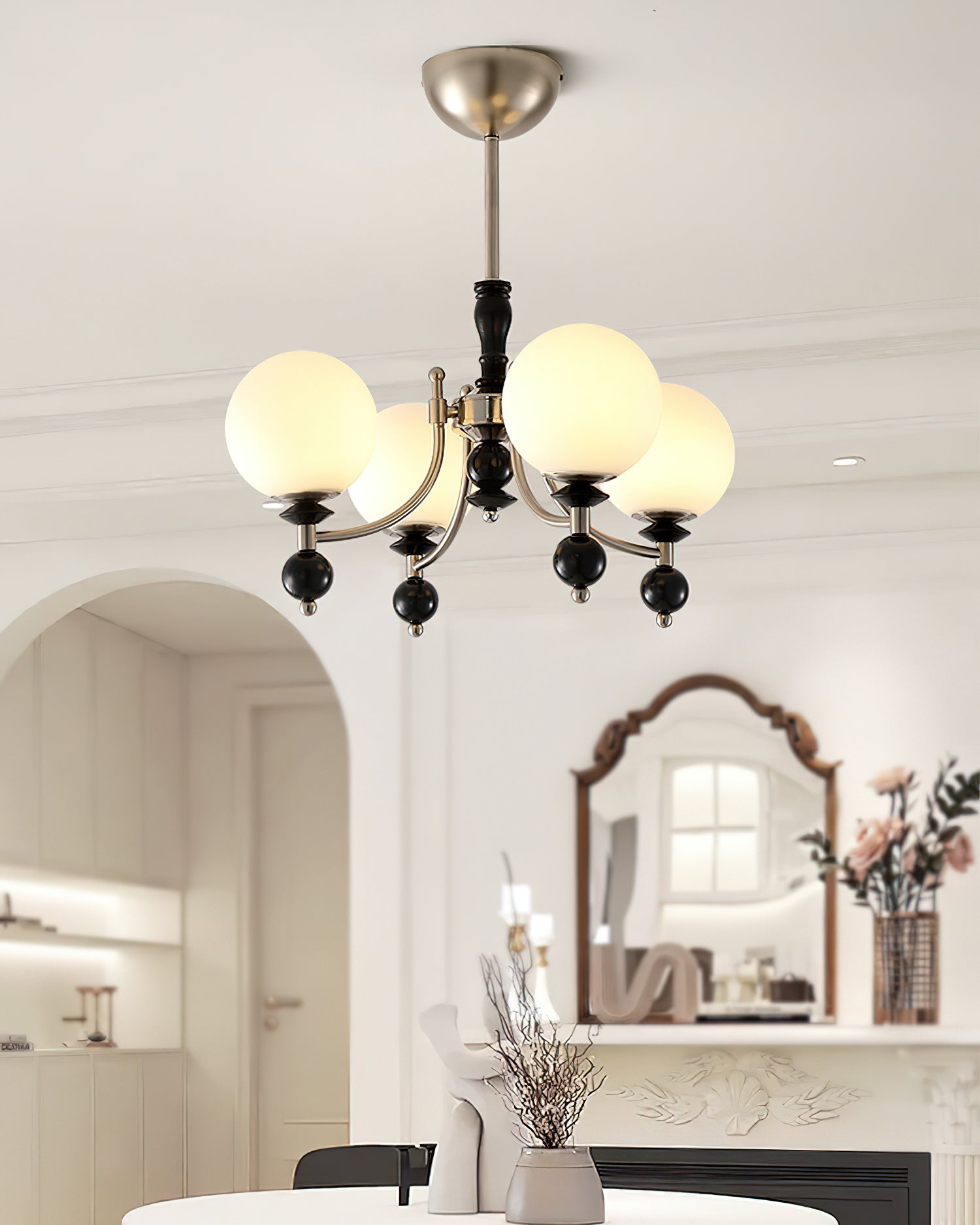 Retro Ellan Lustre Globe en Verre Poli - Neutralighting
