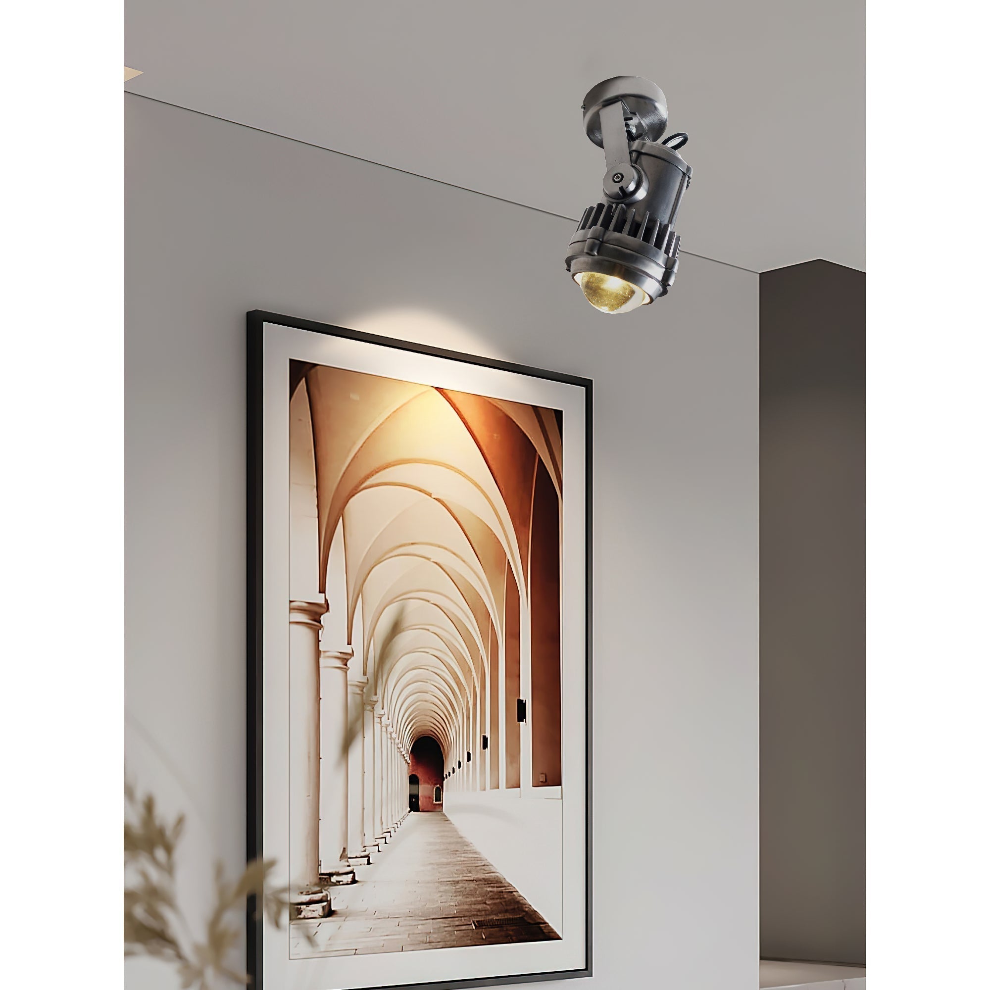 Ivinan Retro Industrial Metal Glass Spotlight - Lamp Copper