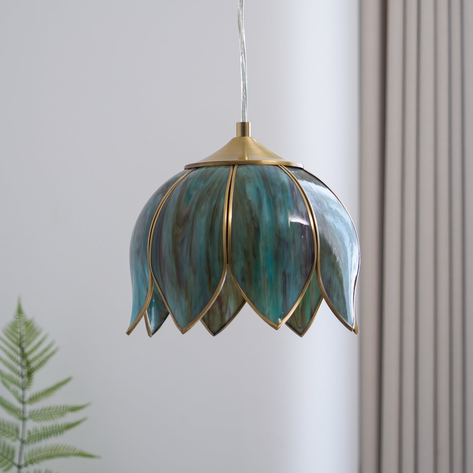 Eraeora Vintage Retro Metal Glass Pendant Lamp - Lamp Copper