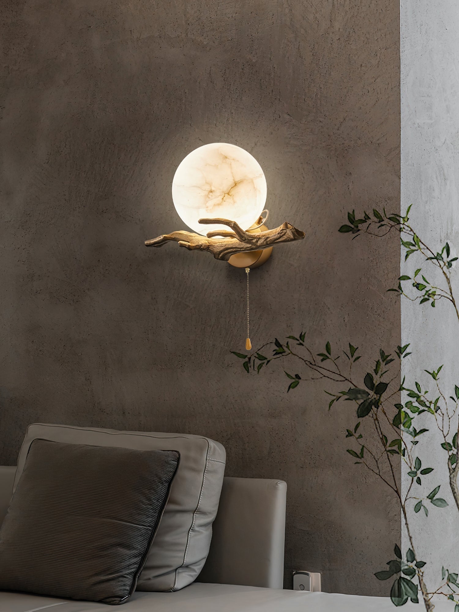 Ormirara Applique Murale Alabastre Rétro Branches Minimaliste Moderne - Neutralighting