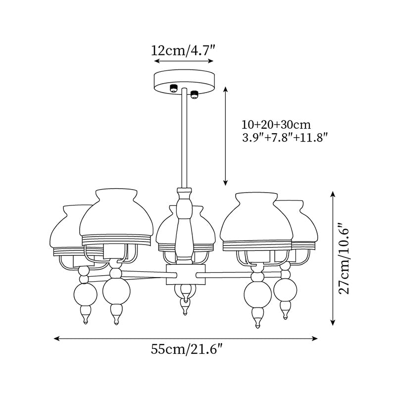 Sylvace Lustre en verre et luminaire pour salle à manger ou salon Vintage - Neutralighting