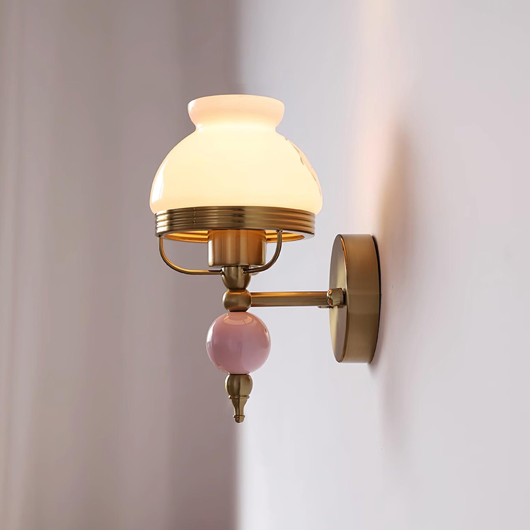 Tessan Applique murale en verre et lumière pour chambre à coucher ou couloir rétro - Neutralighting