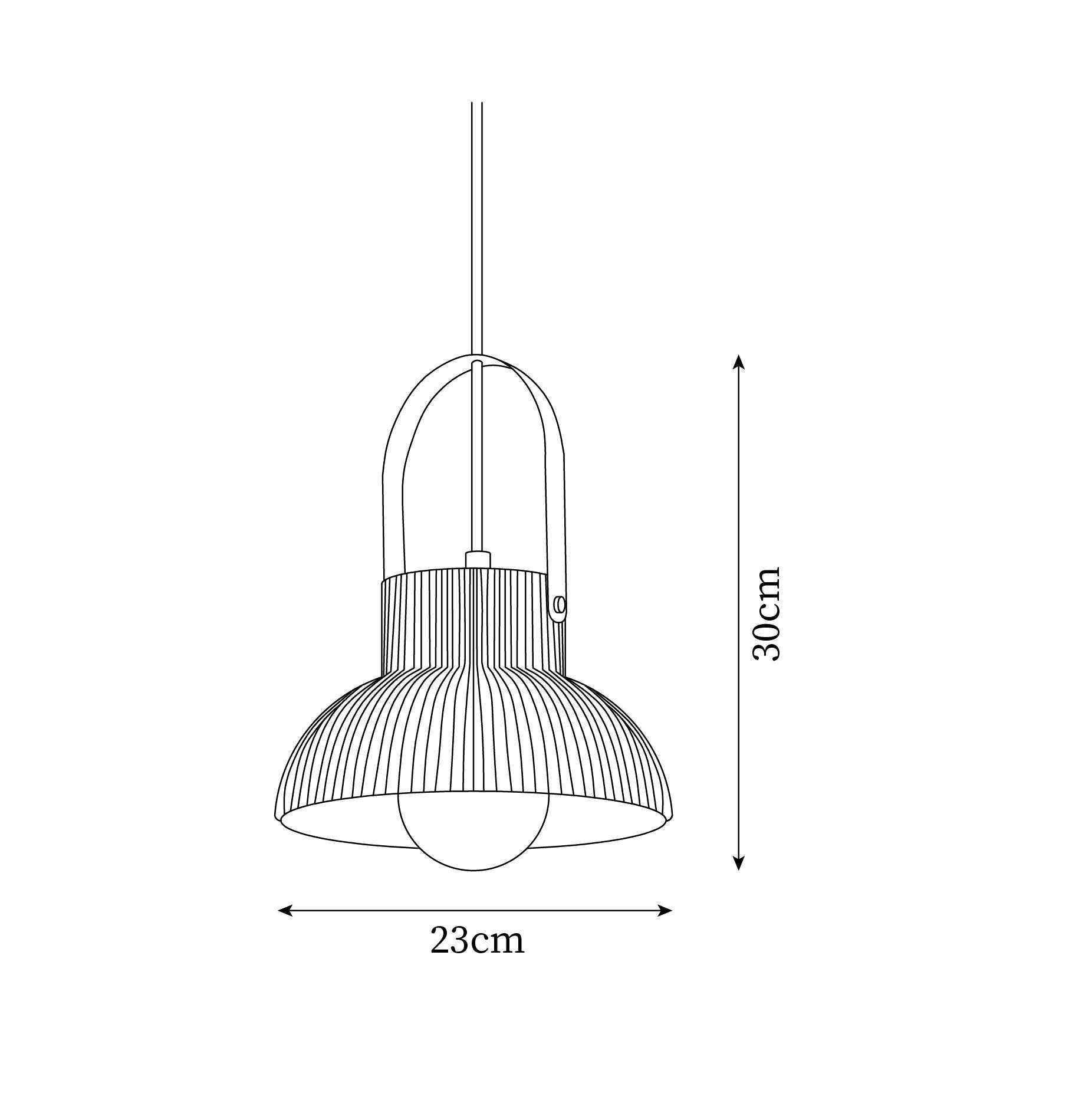 Eclipse Pendant Lamp Ribbed White Ceramic with Brass Handle - Neutralighting