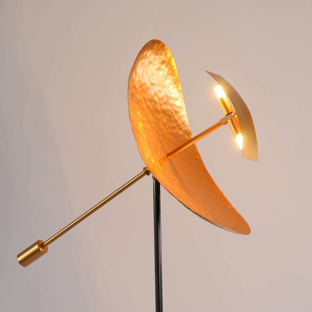 Mira Lampadaire Arc Moderne, Métal, Doré, Salon