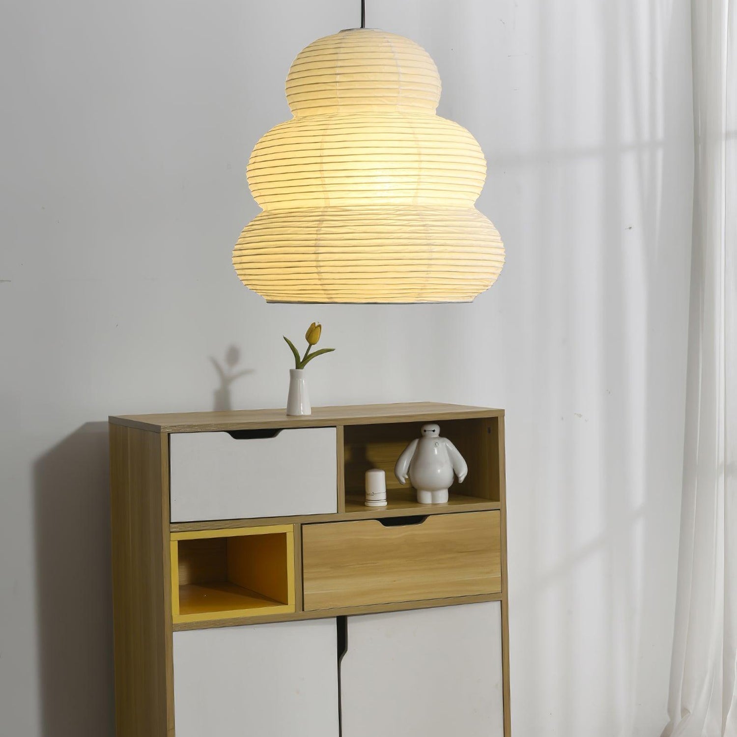 Gemma Modern Paper Pendant Light - Neutralighting