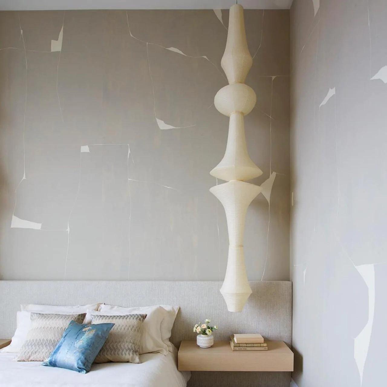 Faye Suspension Sculpturale Verticale en Papier