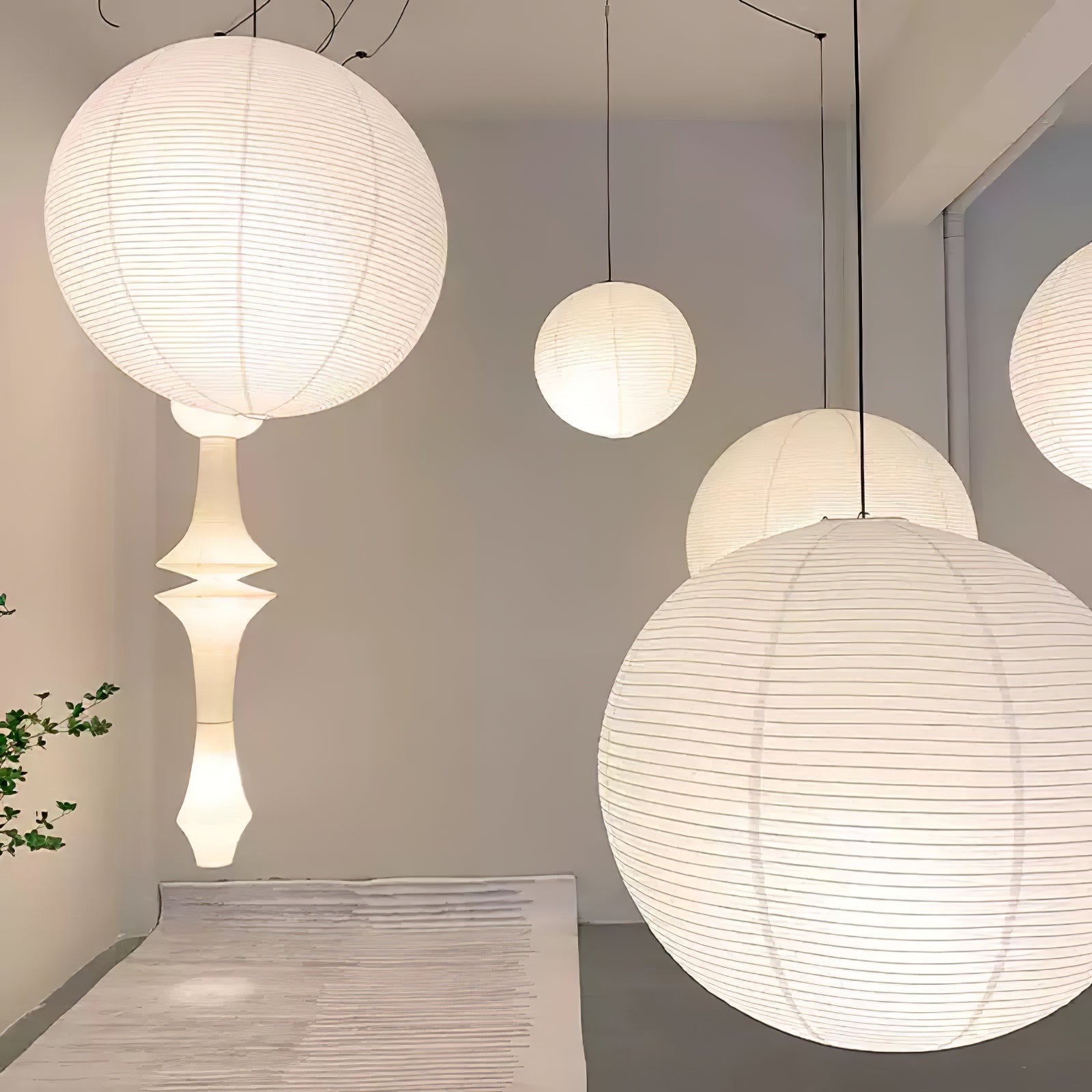 Sylin Suspension Déportée en Soie de Mûrier - Neutralighting