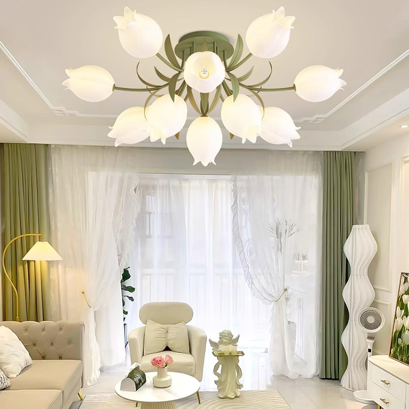 Tulip Plafonnier Led fleur