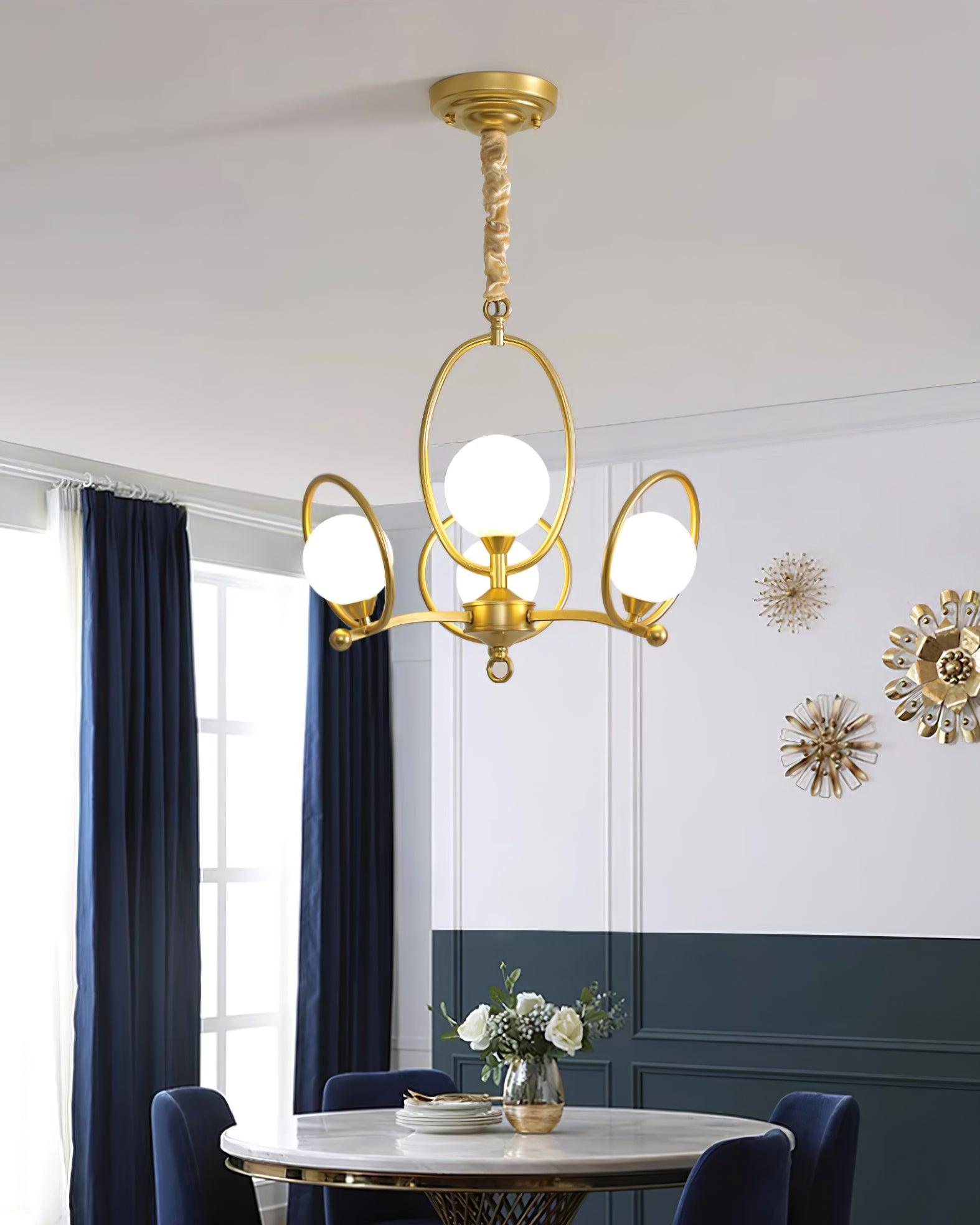 Riley Lustre Verre Or Moderne - Neutralighting