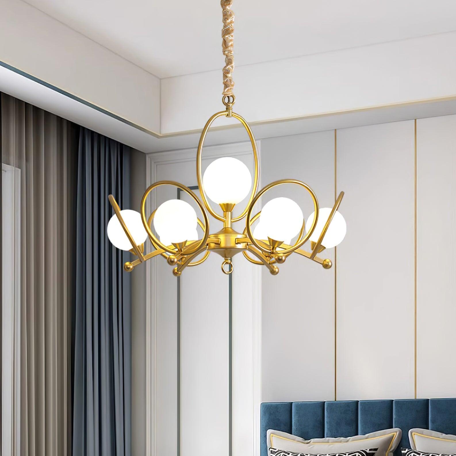 Riley Lustre Verre Or Moderne - Neutralighting