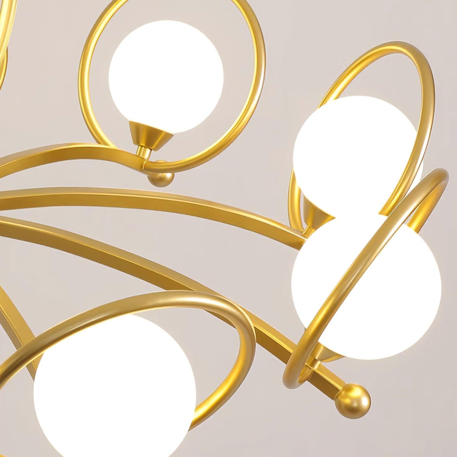 Riley Lustre Verre Or Moderne - Neutralighting