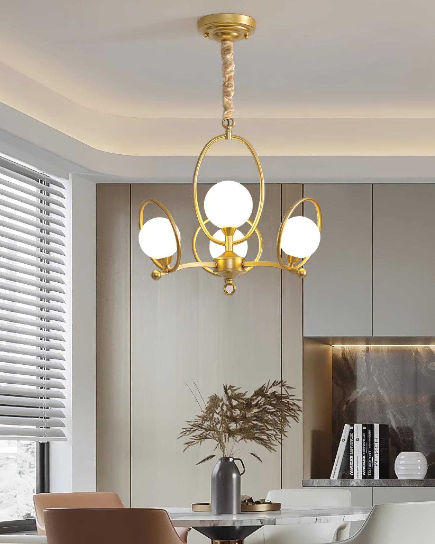 Riley Lustre Verre Or Moderne - Neutralighting