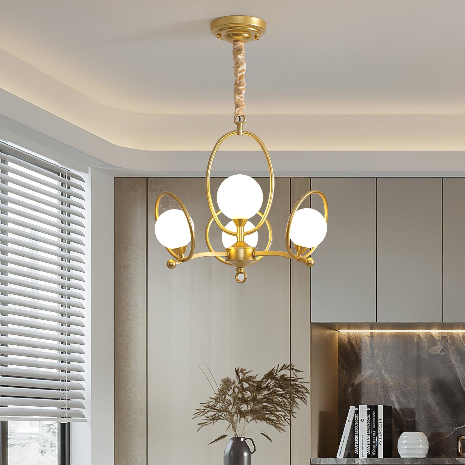 Riley Lustre Verre Or Moderne - Neutralighting