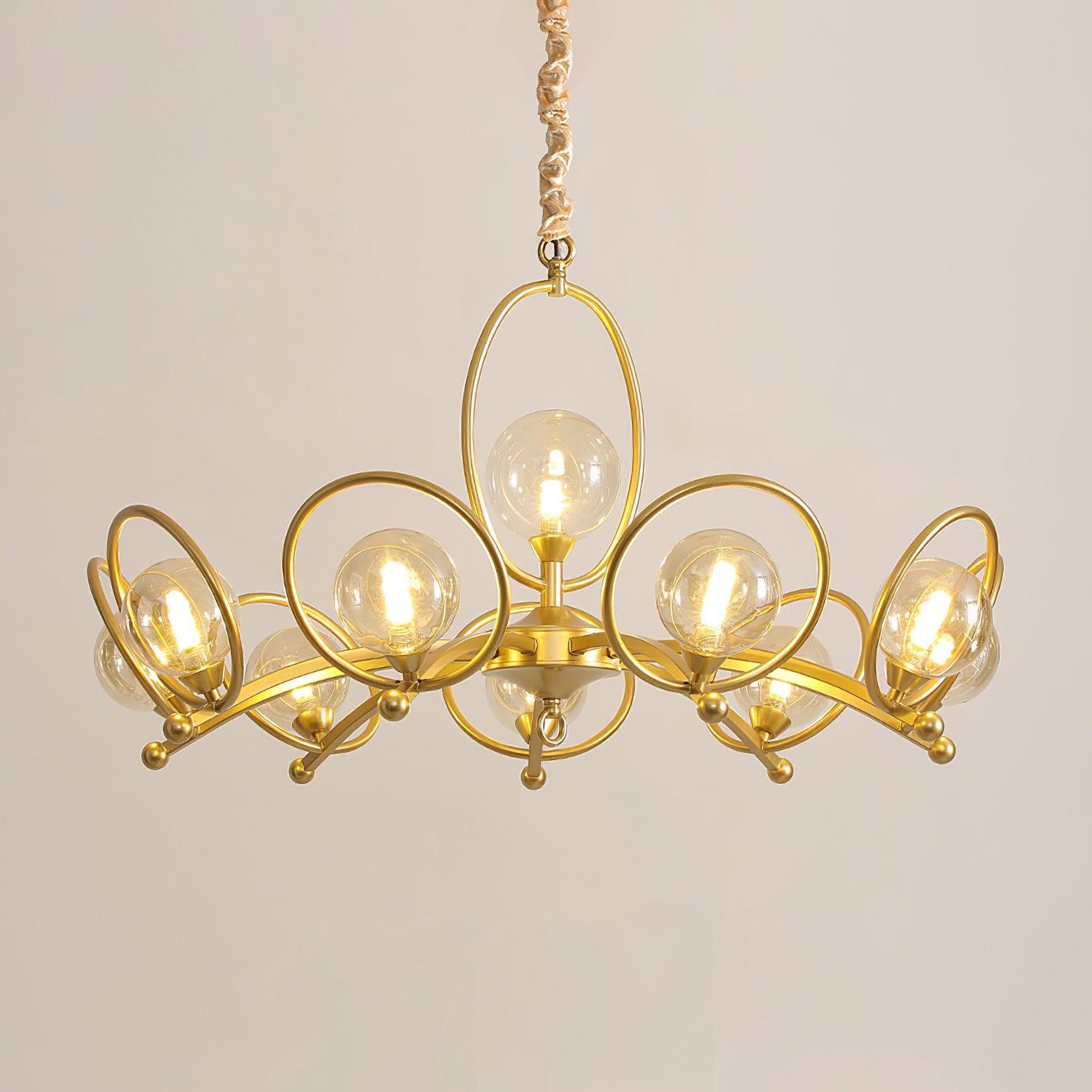 Riley Lustre Verre Or Moderne - Neutralighting