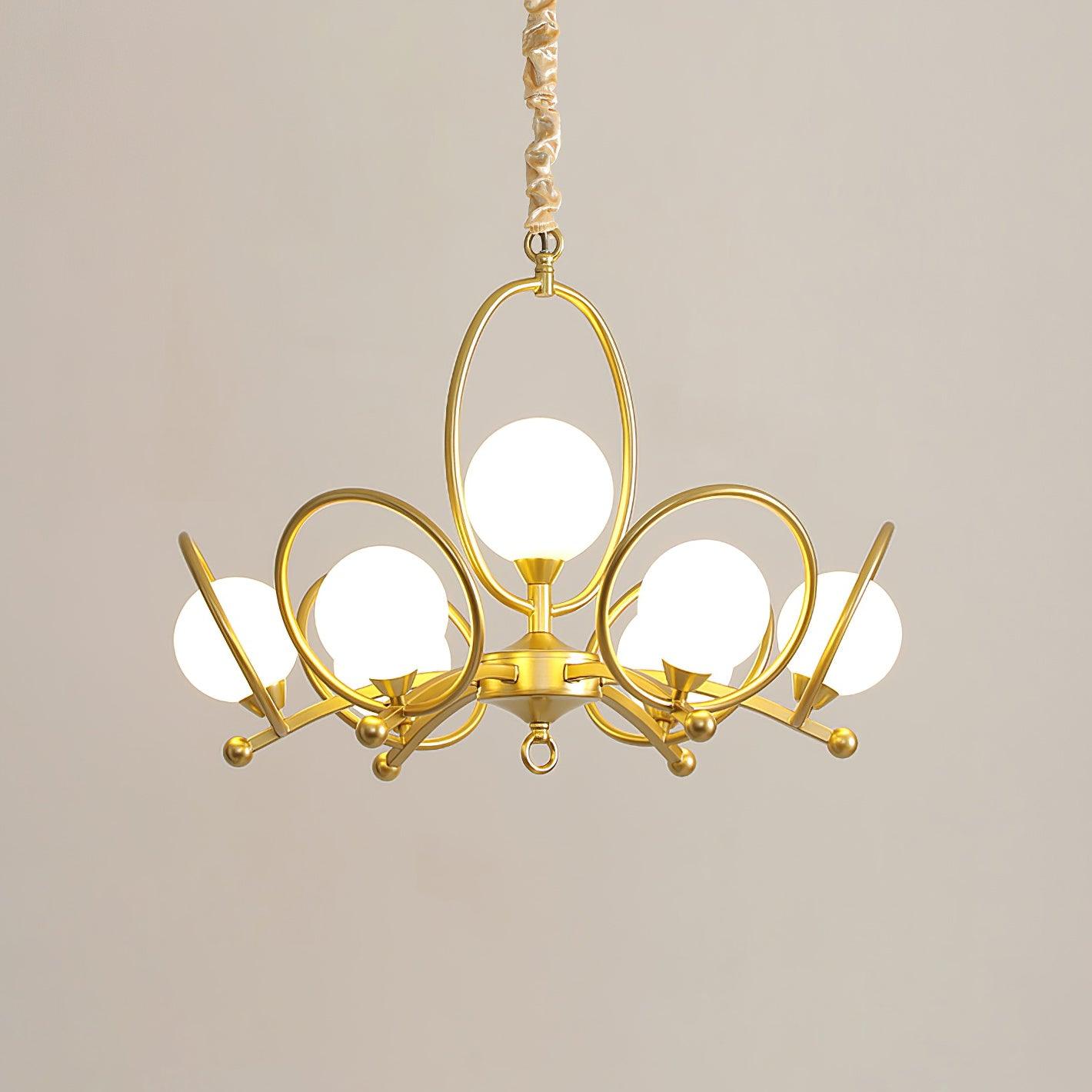 Riley Lustre Verre Or Moderne - Neutralighting