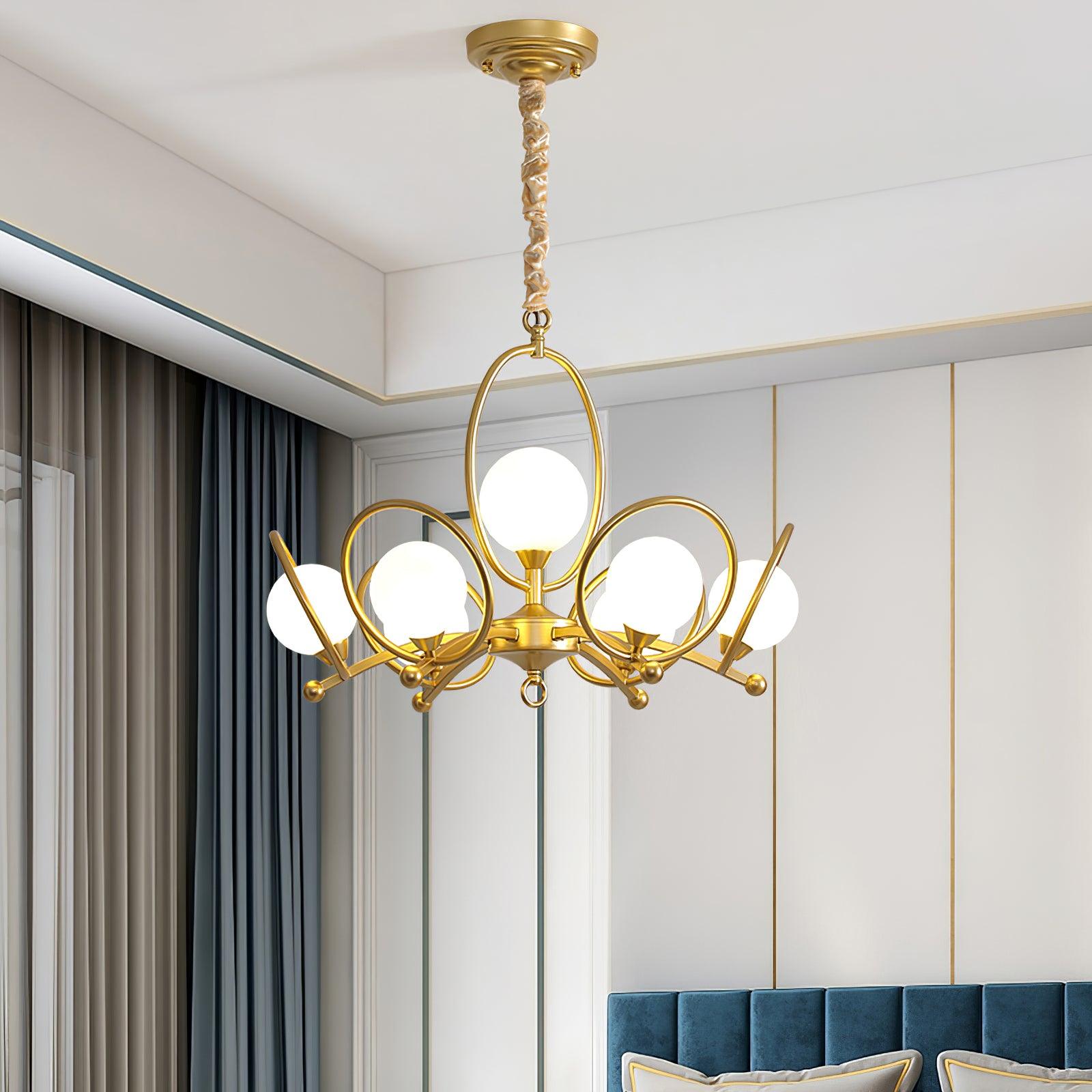 Riley Lustre Verre Or Moderne - Neutralighting