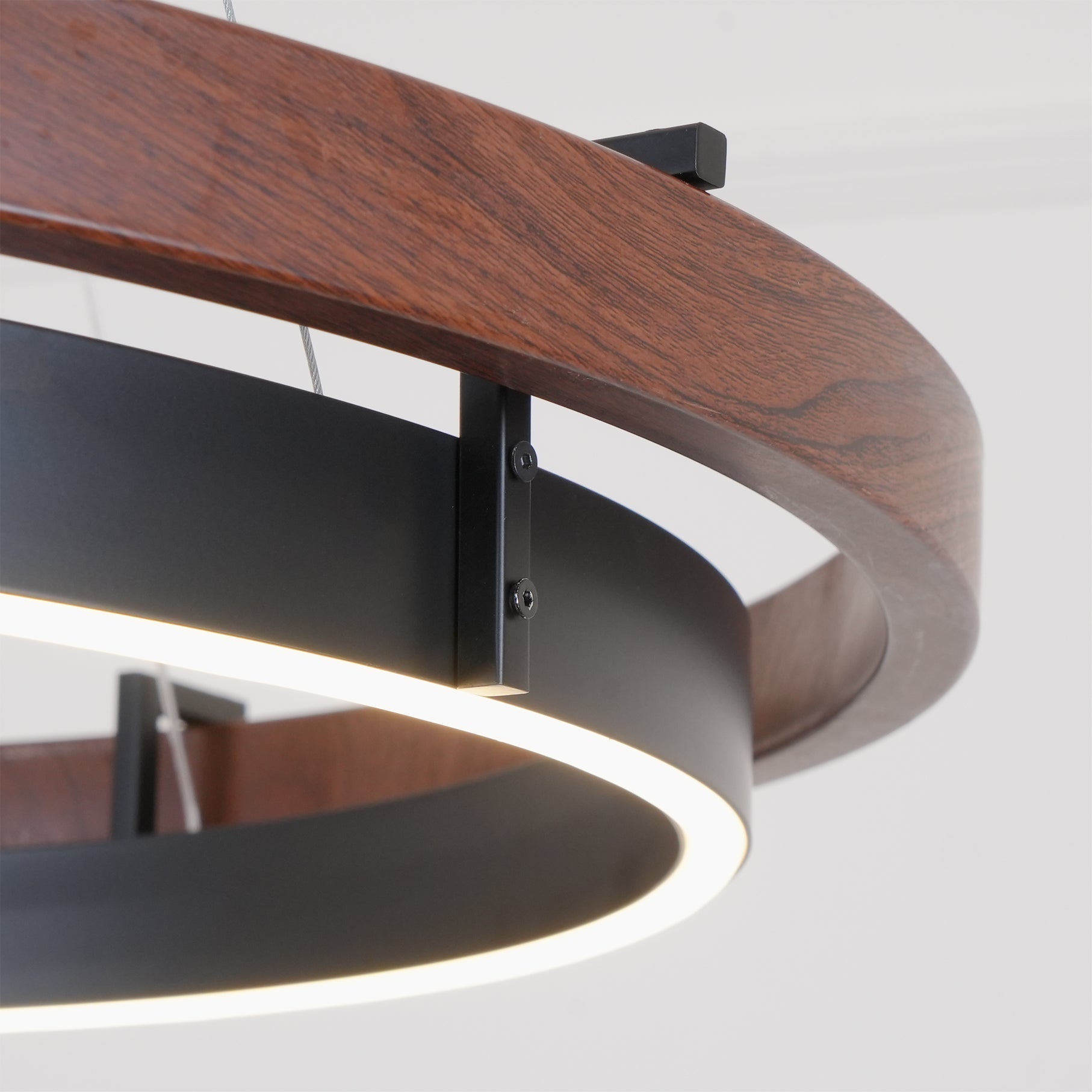 Acorn Lustre Anneau en Bois