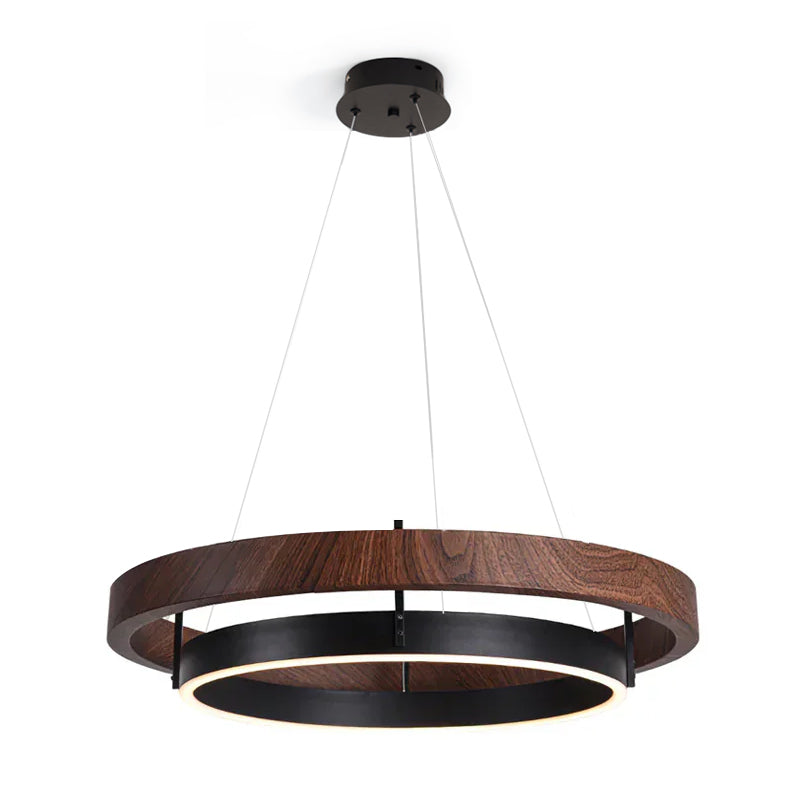 Acorn Lustre Anneau en Bois