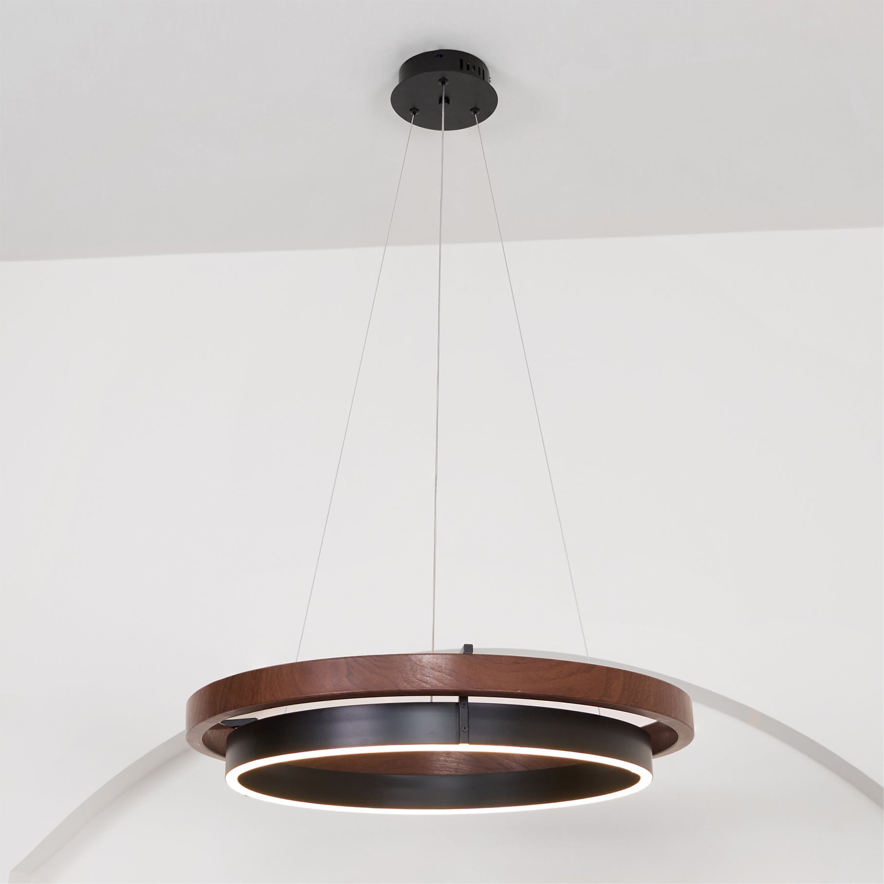 Acorn Lustre Anneau en Bois