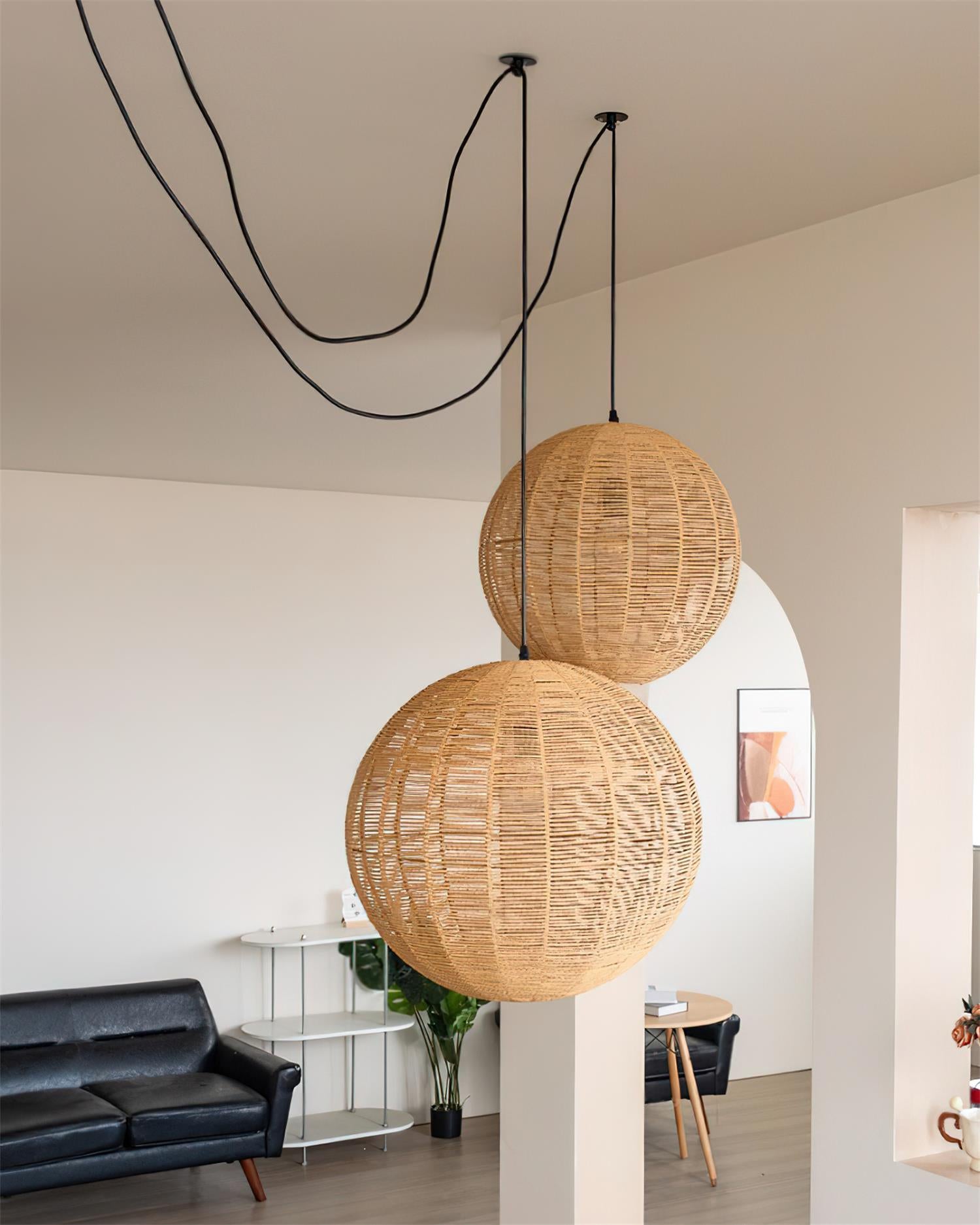 Sola Pendant Light Rattan - Letslighting