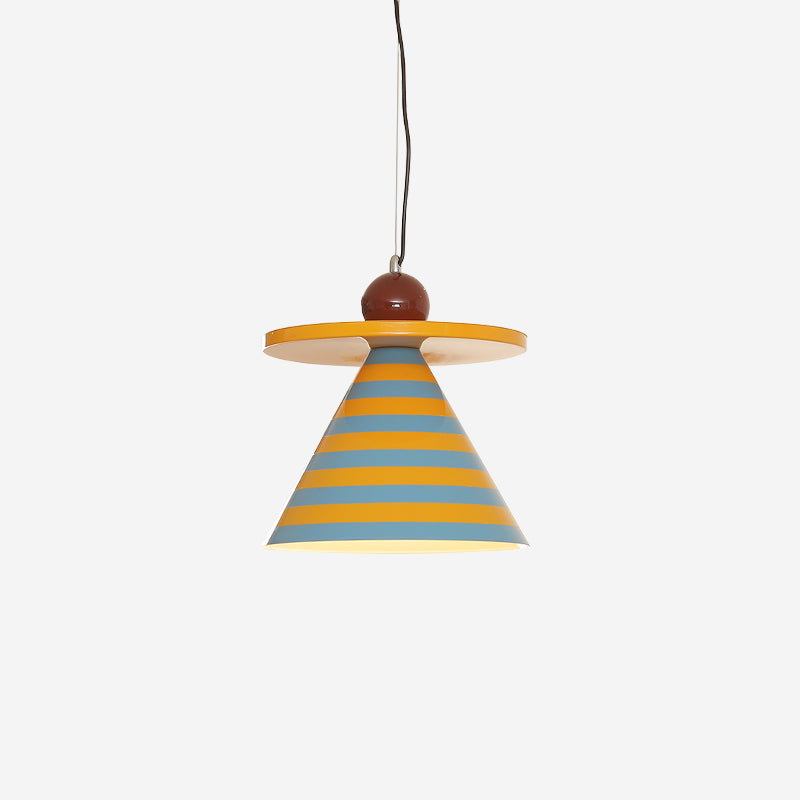 Riva Lampe Pendentive Conique Rayée Ludique Vibrante - Neutralighting