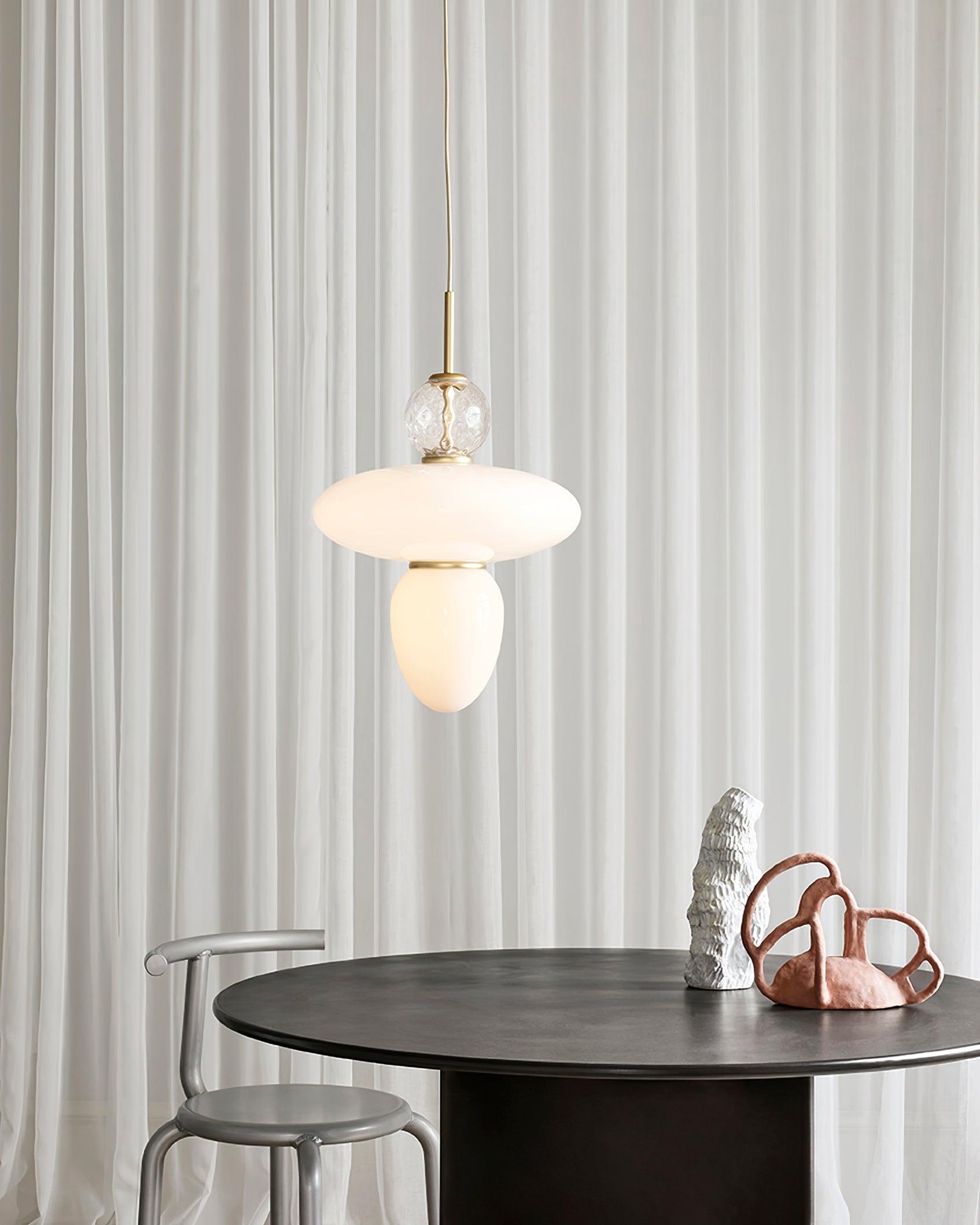 Orbelin Lampe Suspension en Verre et Laiton - Neutralighting