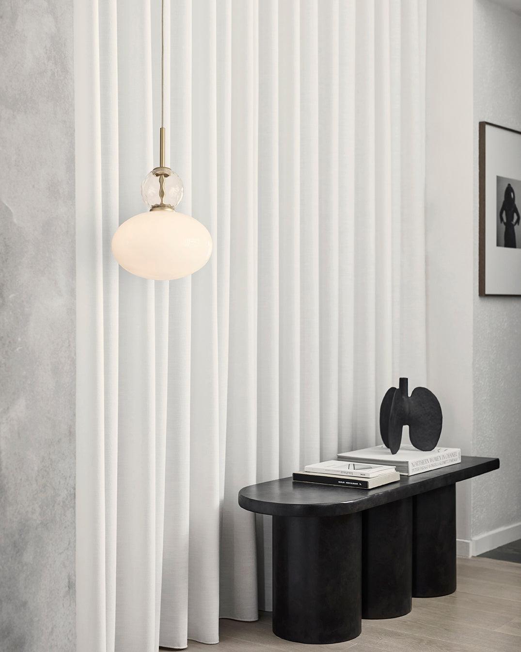 Orbelin Lampe Suspension en Verre et Laiton - Neutralighting