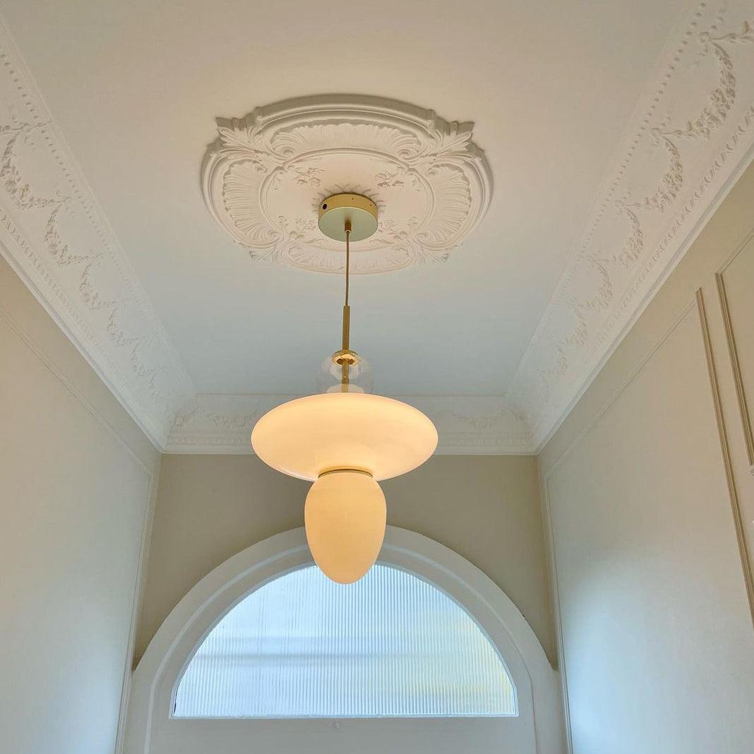 Orbelin Lampe Suspension en Verre et Laiton - Neutralighting