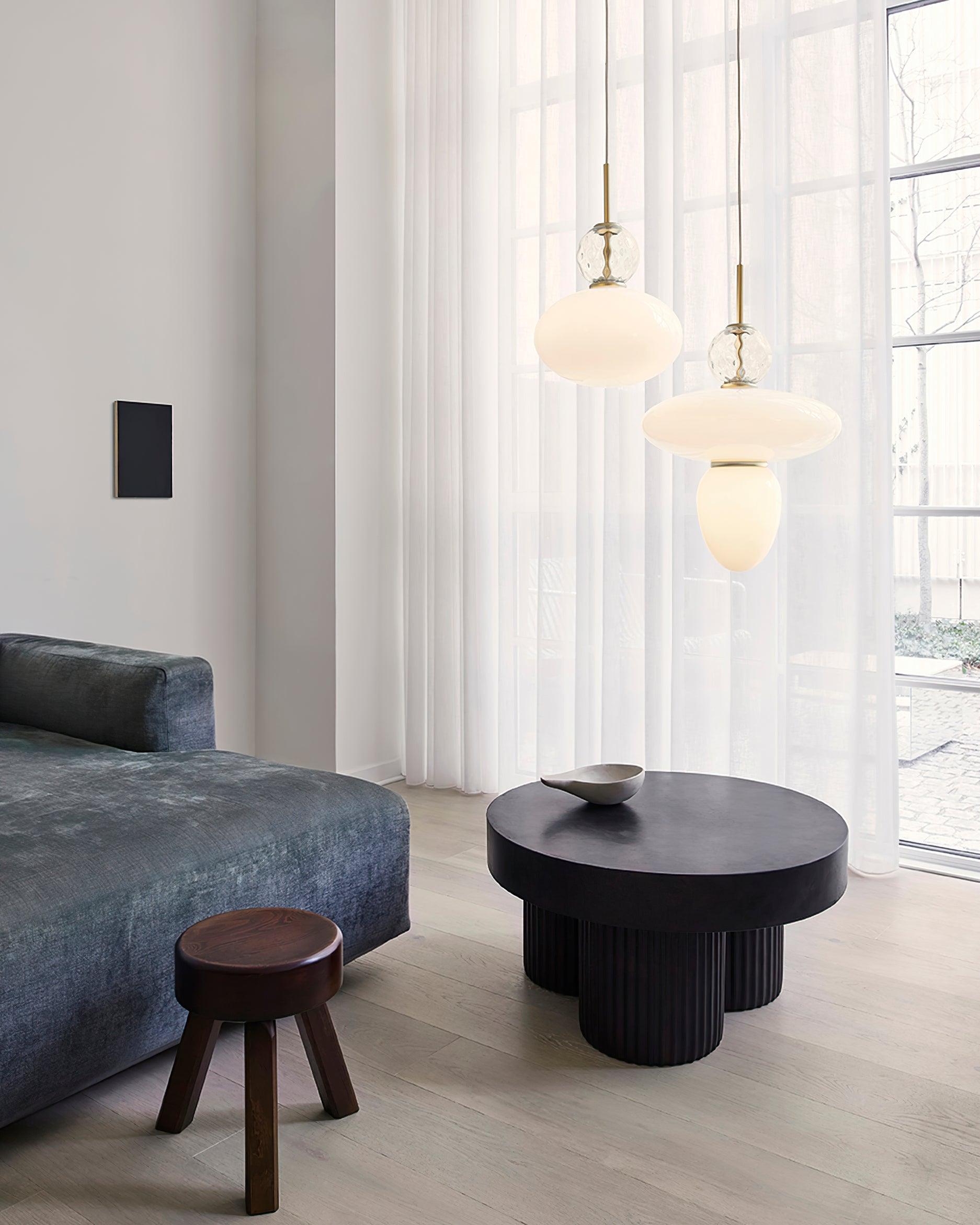 Orbelin Lampe Suspension en Verre et Laiton - Neutralighting
