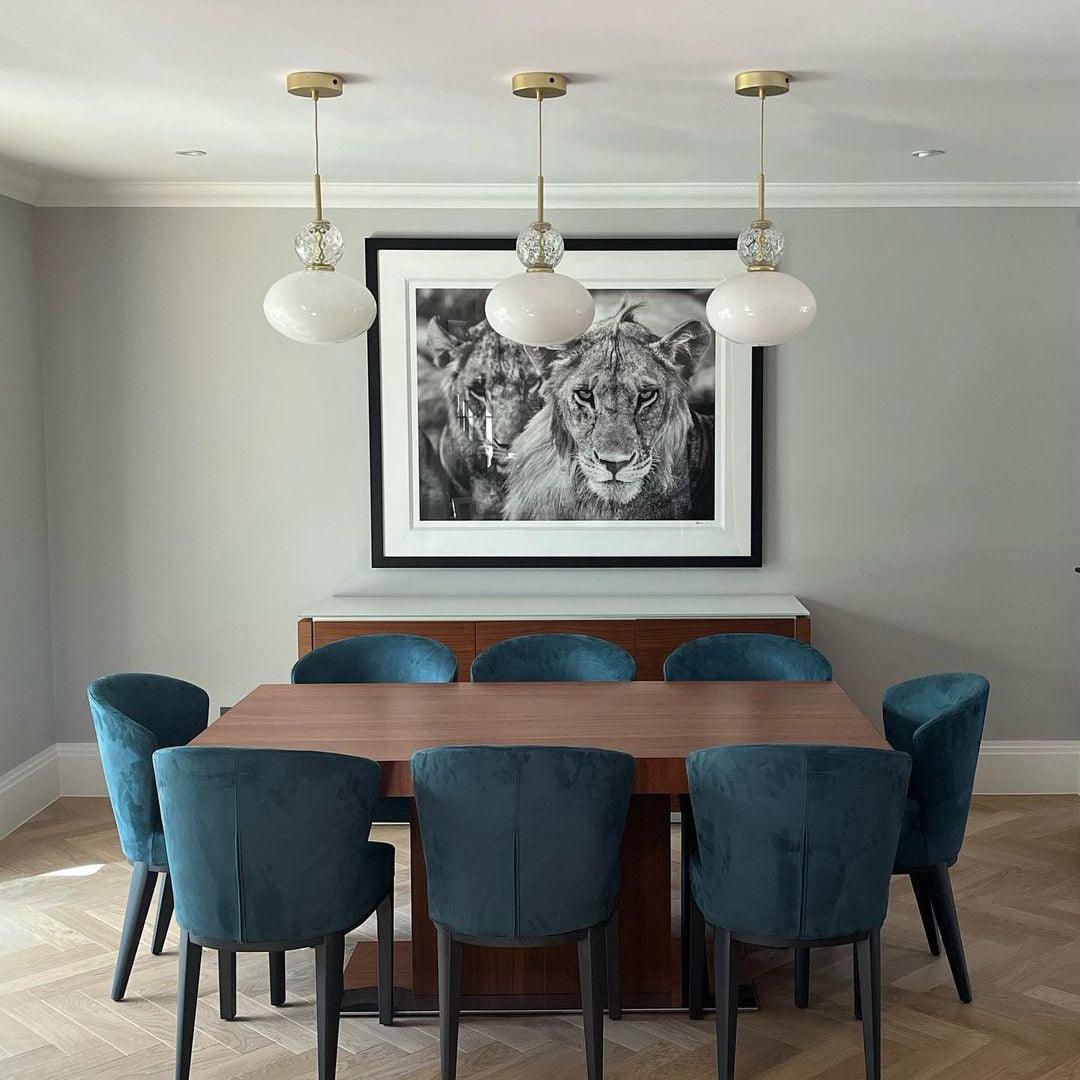 Orbelin Lampe Suspension en Verre et Laiton - Neutralighting
