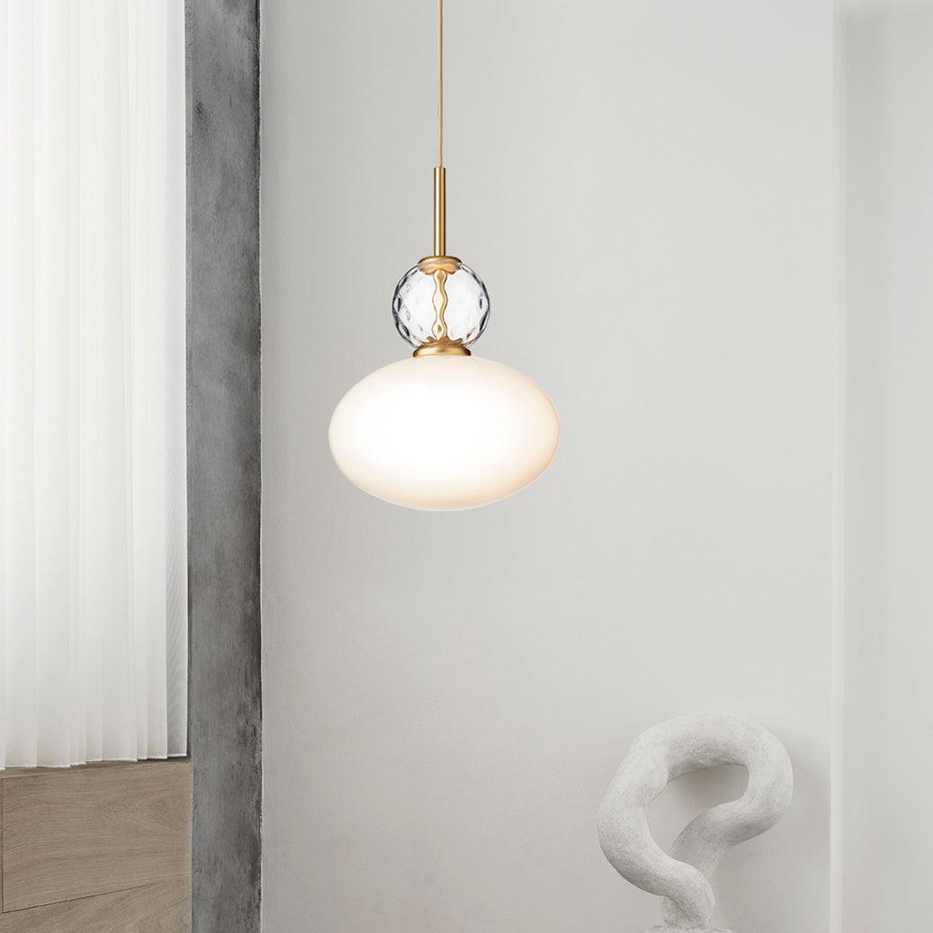 Orbelin Lampe Suspension en Verre et Laiton - Neutralighting
