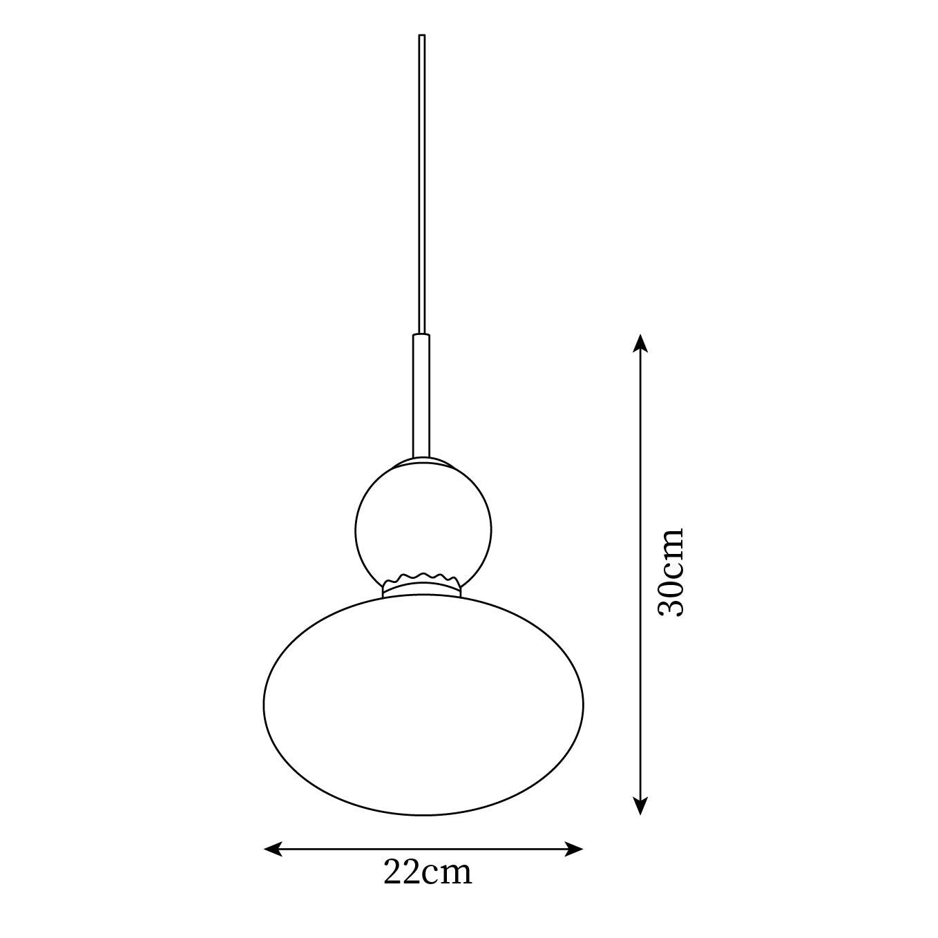 Orbelin Lampe Suspension en Verre et Laiton - Neutralighting