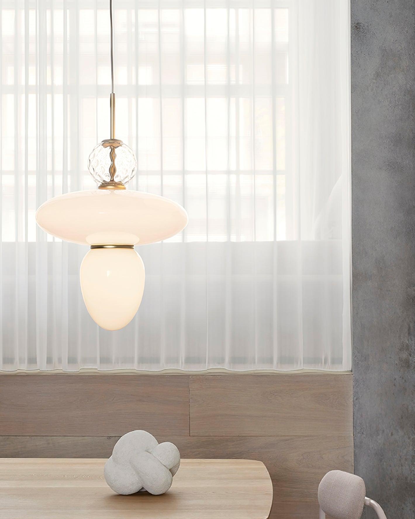 Orbelin Lampe Suspension en Verre et Laiton - Neutralighting