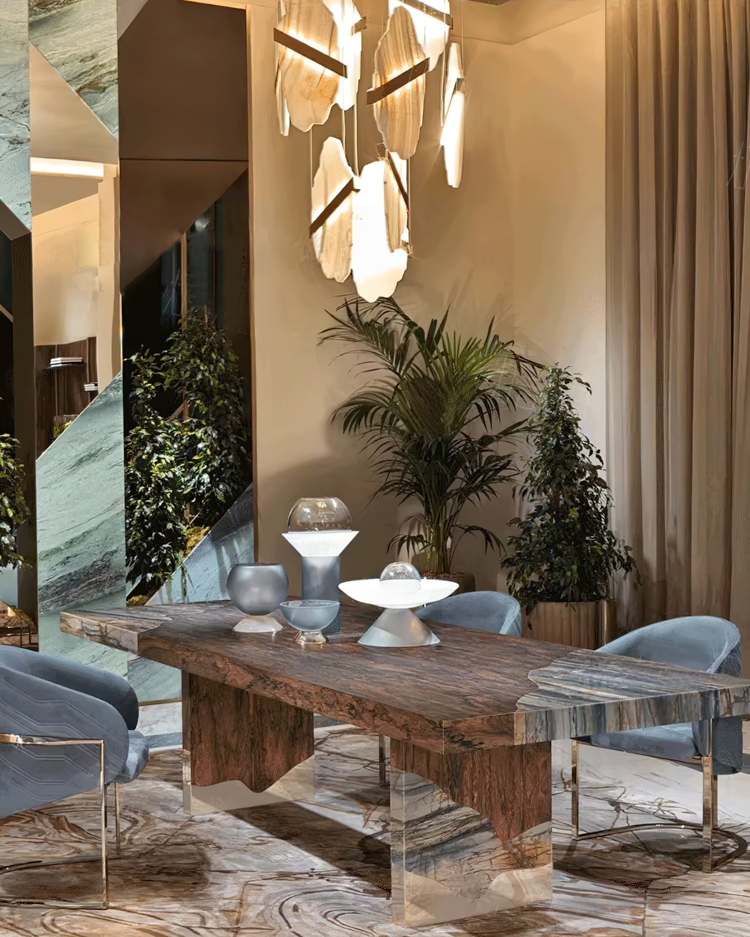 Ollorus Irregular Alabaster Chandelier - Neutralighting