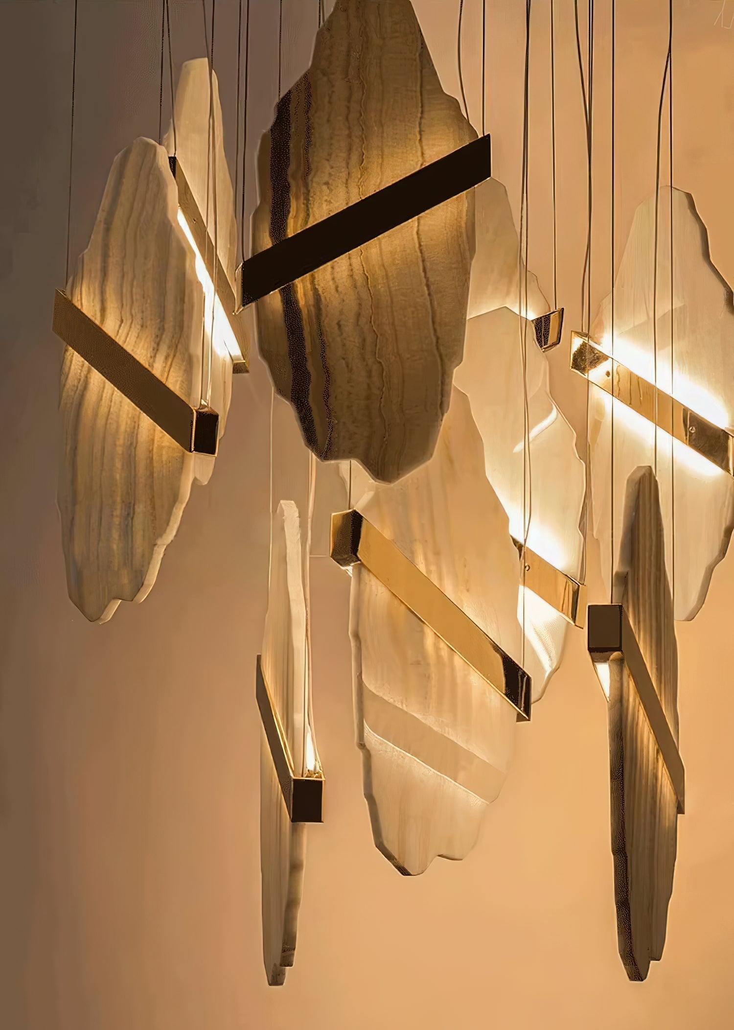 Olraeos Lustre Élégance Métal Roche Jade - Neutralighting