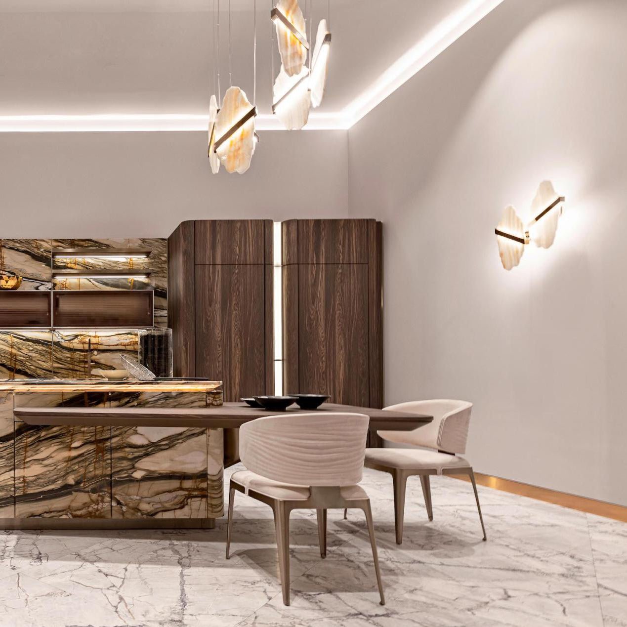 Ollorus Irregular Alabaster Chandelier - Neutralighting