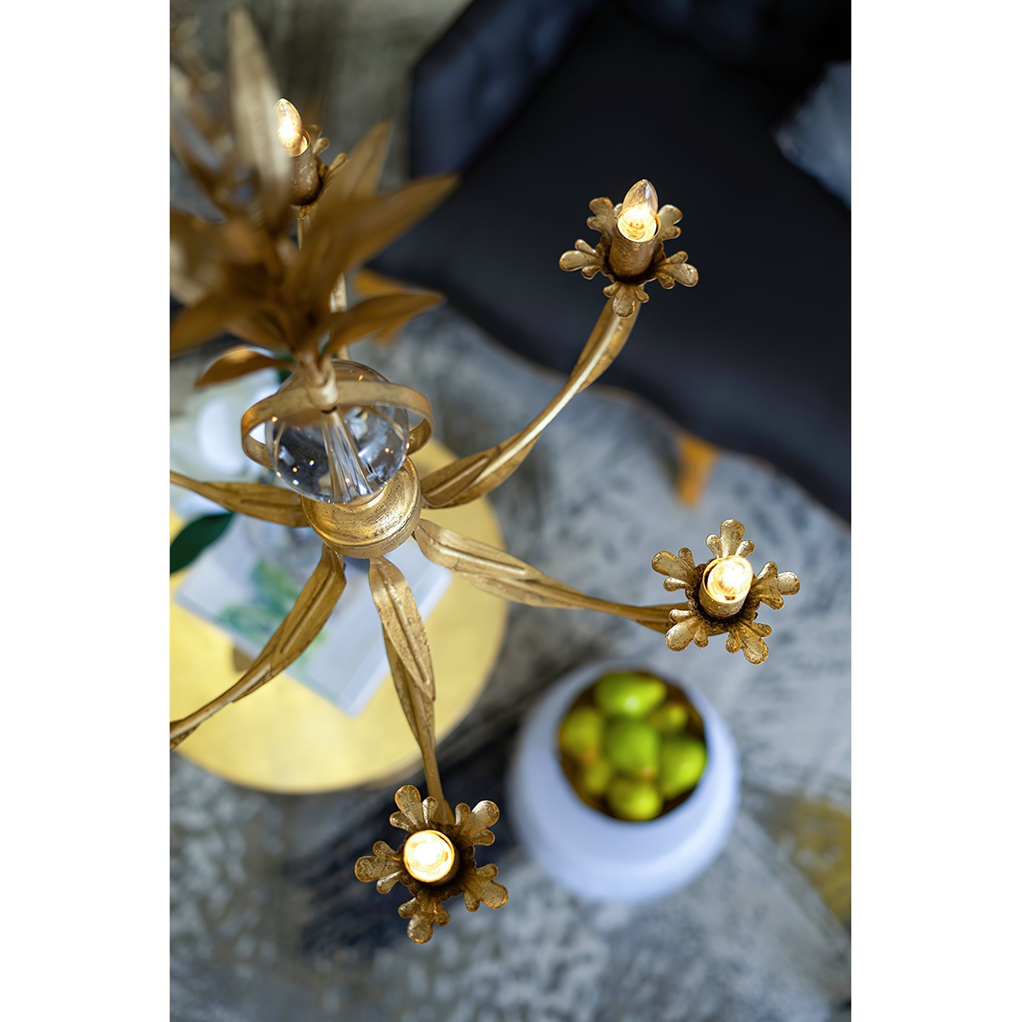 Zamarir Vintage Industrial 6-Light Metal Chandelier - Lamp Copper