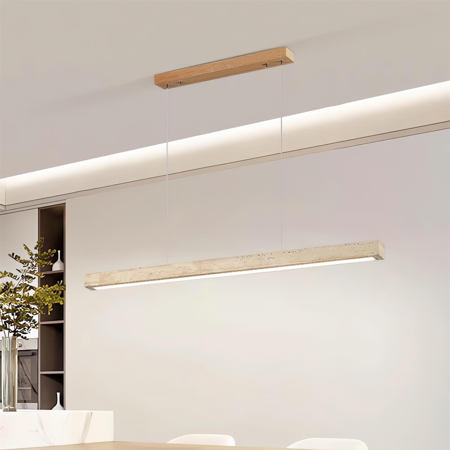Delya Suspension Linéaire en Travertin - Neutralighting