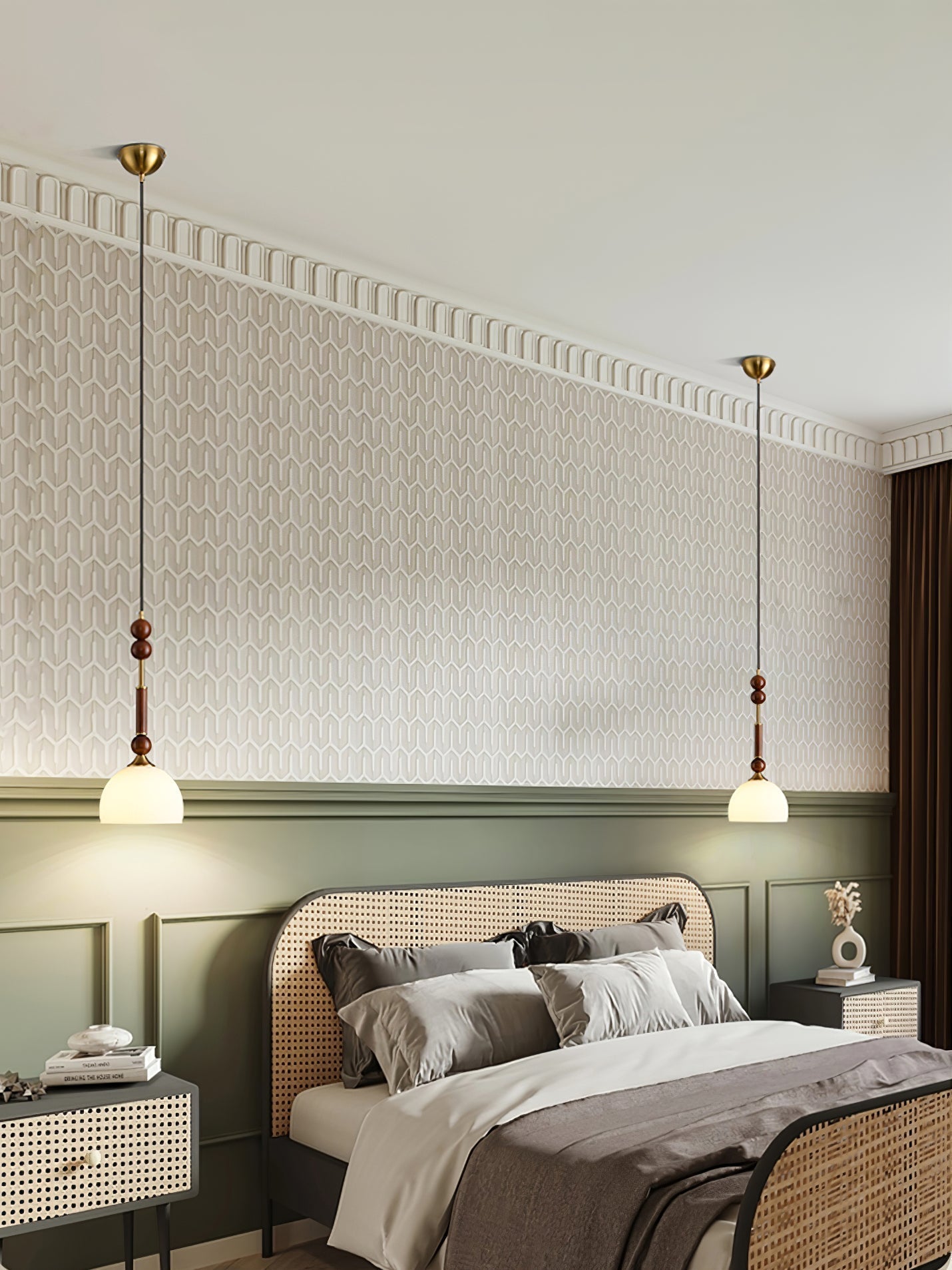 AmberGlow Suspension en Bois Vintage - Neutralighting