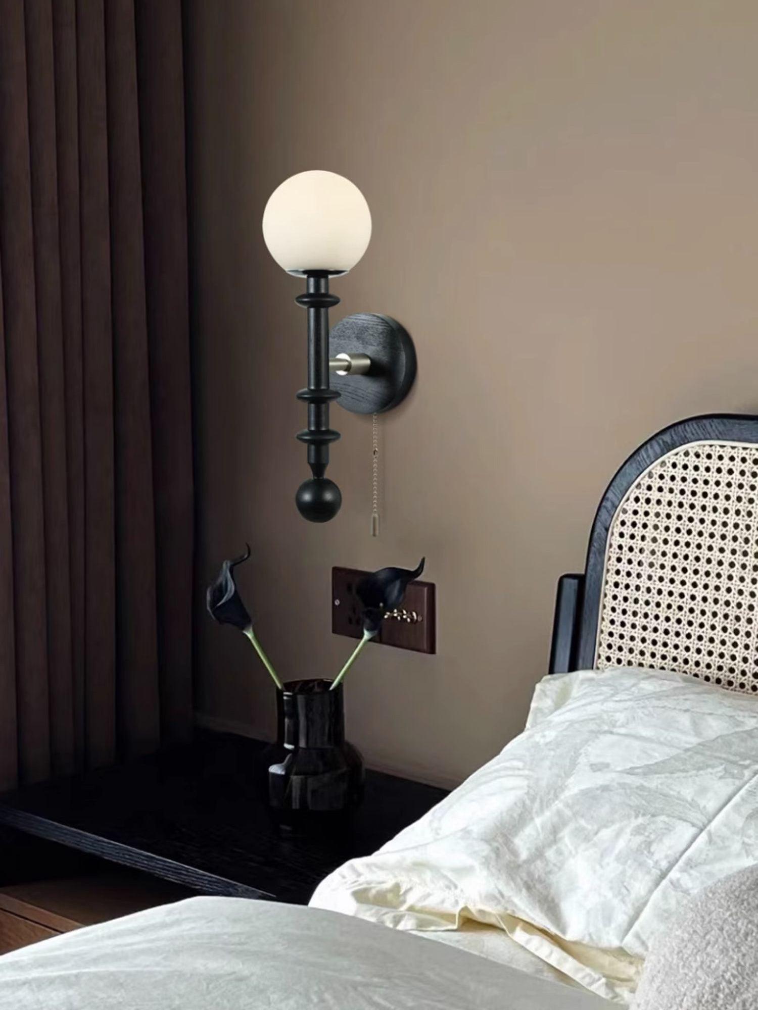 Elmiror Applique Murale en Verre et Bois Moderne - Neutralighting