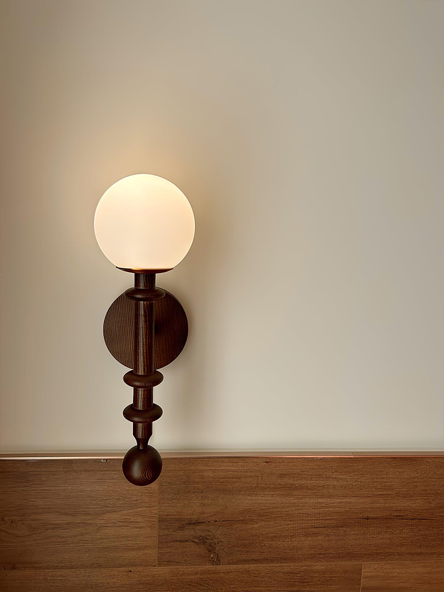 Elmiror Applique Murale en Verre et Bois Moderne - Neutralighting