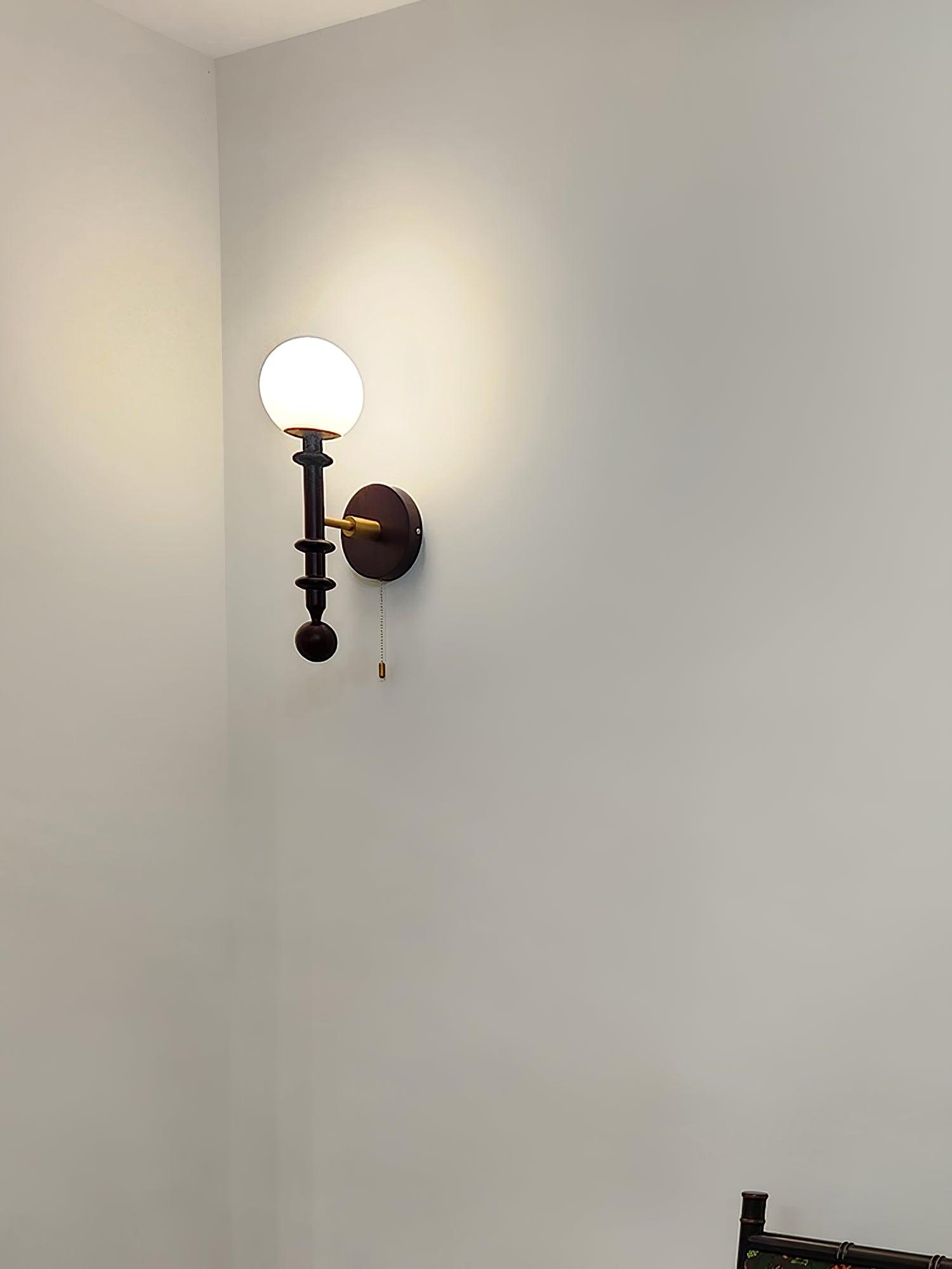 Elmiror Applique Murale en Verre et Bois Moderne - Neutralighting