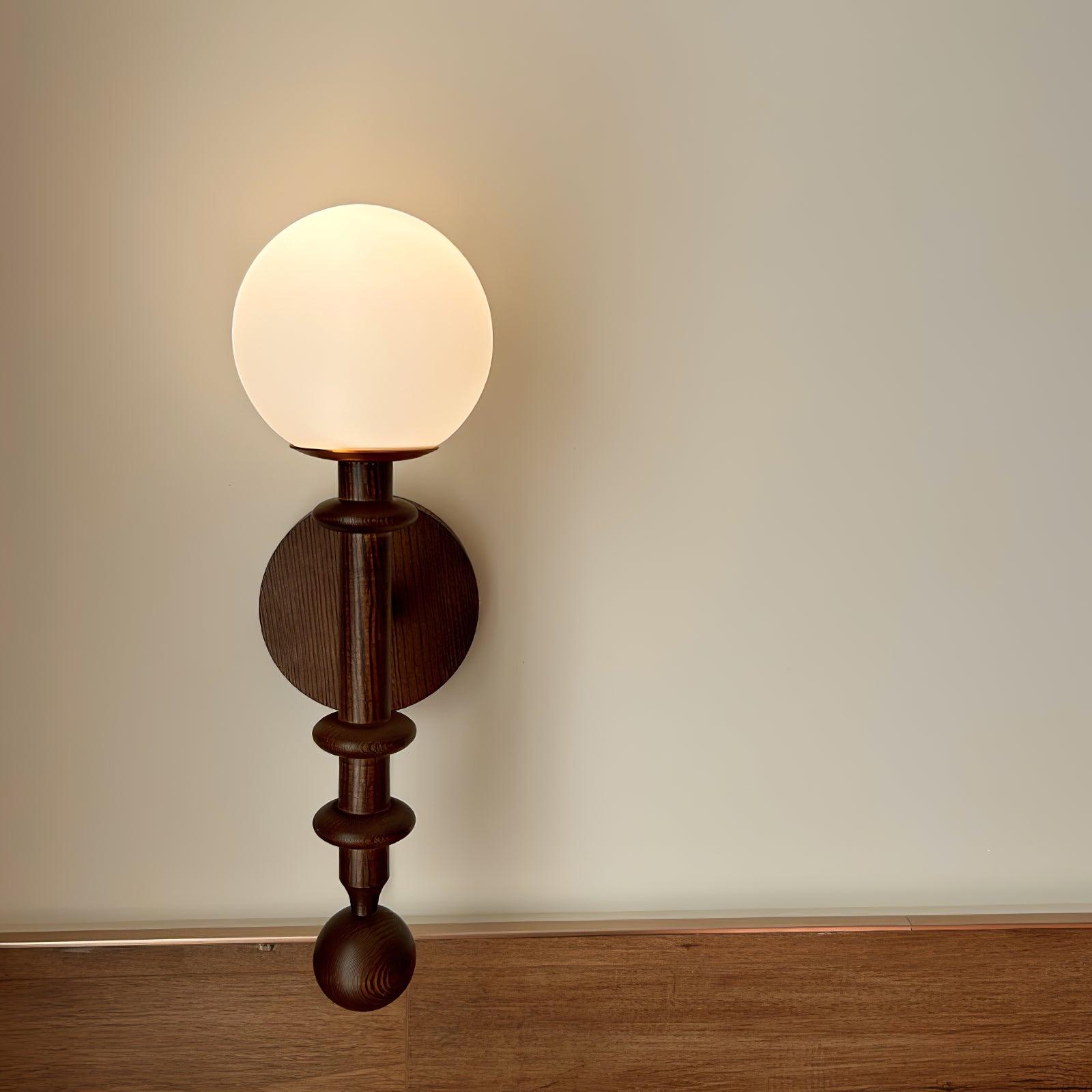 Elmiror Applique Murale en Verre et Bois Moderne - Neutralighting